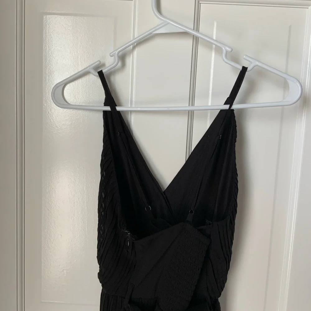 Beyond Words Flowy Black Wide Leg Jumpsuit - Picture 2 of 5